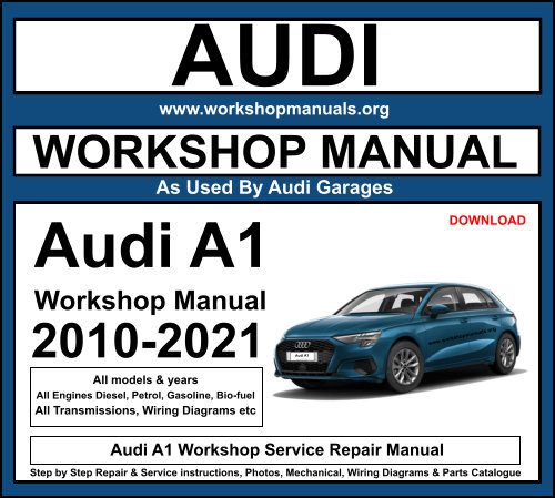 Manual de taller oficial de enlace de acceso de Servicio y Reparación de Audi A1 2010-2014 - 2