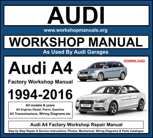 Audi A4 Factory Workshop Repair Manual Download