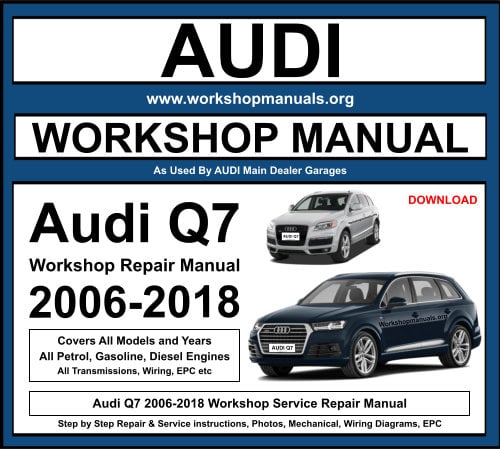 Audi Q7 2006-2018 Workshop Repair Manual Download