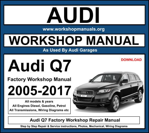 Audi Q7 Factory Workshop Repair Manual