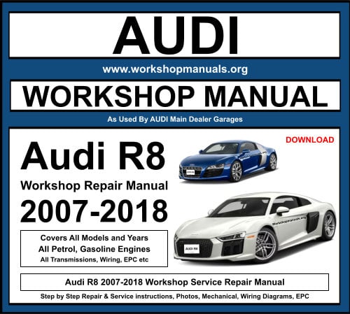Audi R8 2007-2018 Workshop Repair Manual Download