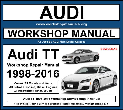Audi TT 1998-2016 Workshop Repair Manual Download