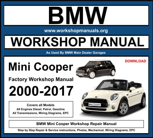 BMW Mini Cooper Workshop Repair Manual