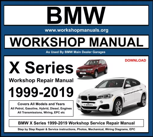 BMW X Series 1999-2019 Workshop Repair Manual Download PDF
