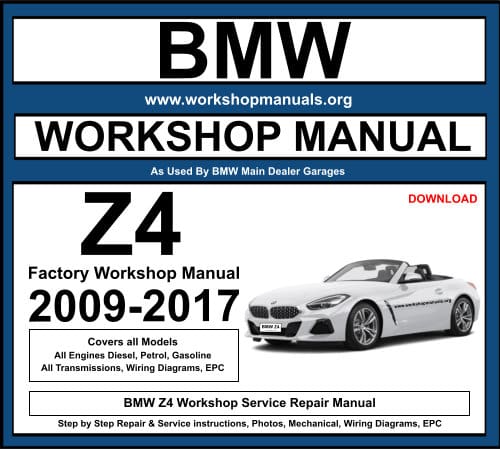 # OFFICIAL WORKSHOP Repair MANUAL for BMW SERIES Z4 E89 2009-2012 WIRING # 