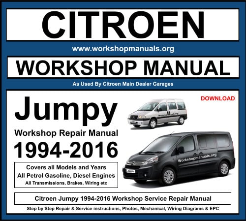 Citroen Jumpy 1994-2016 Workshop Repair Manual Download