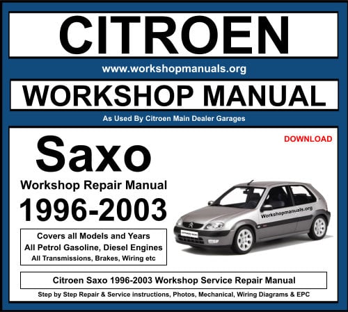 Citroen Saxo 1996-2003 Workshop Repair Manual Download