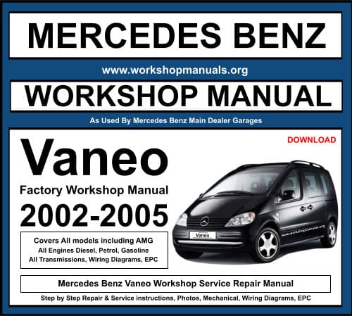Mercedes Vaneo Workshop Repair Manual