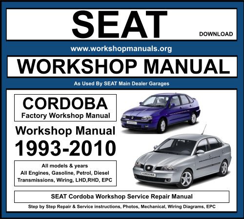 SEAT Cordoba Workshop Service Repair Manual