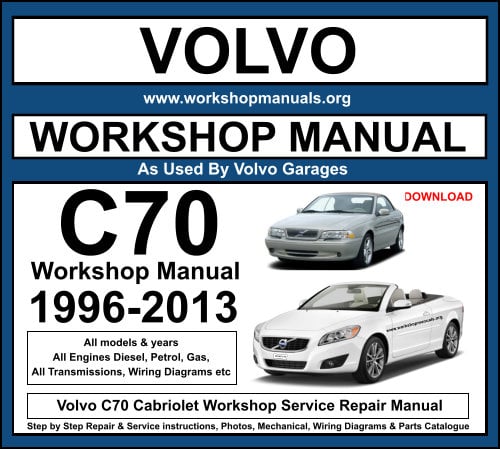 Volvo C70 Cabriolet Workshop Service Repair Manual