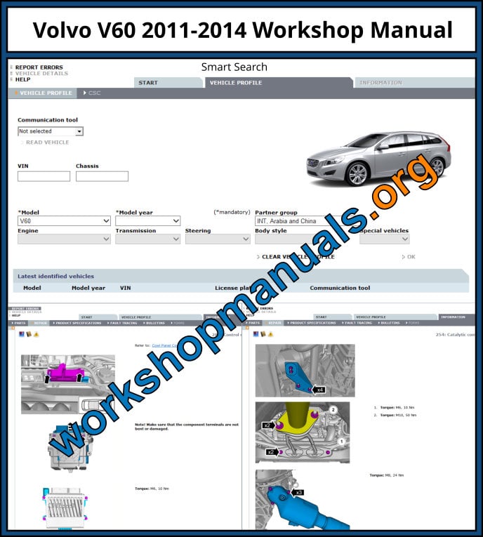 Volvo V60 2011-2014 Workshop Manual