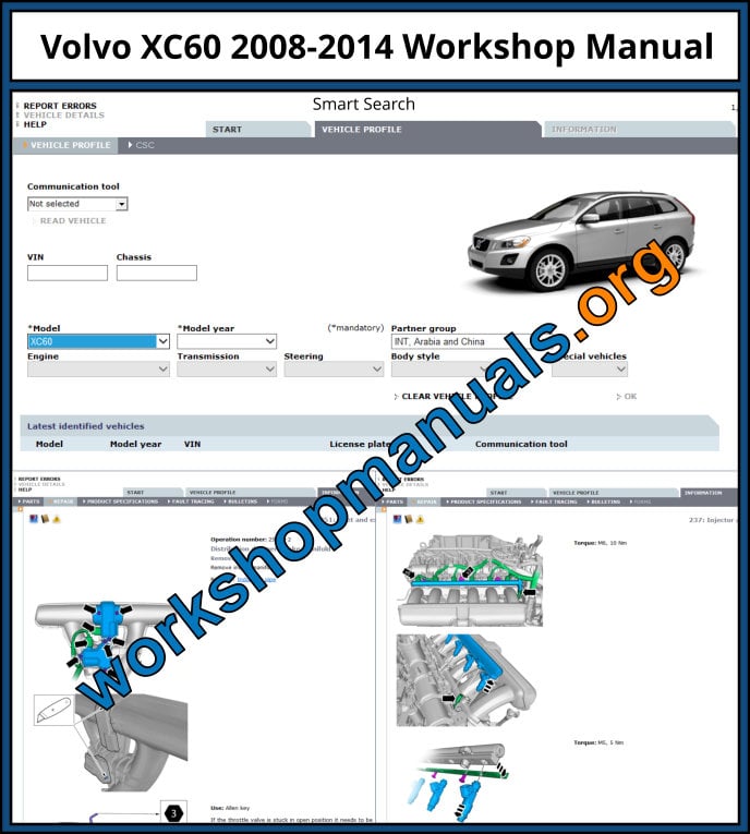 Volvo XC60 2008-2014 Workshop Manual
