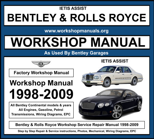 Bentley Rolls Royce Workshop Service Repair Manual 1998-2009