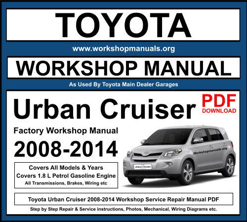 Toyota Urban Cruiser 2008-2014 Workshop Repair Manual Download PDF