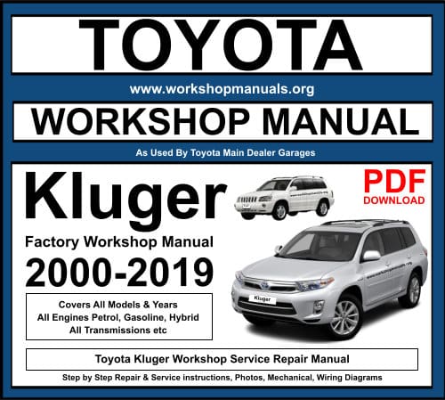 Toyota Kluger Workshop Repair Manual