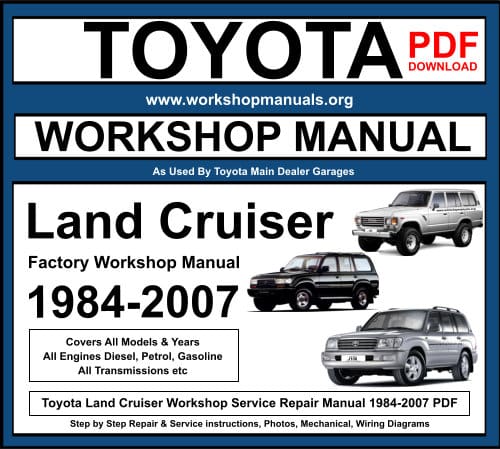 Toyota Manual Land Cruiser Workshop Repair 1984-2007 PDF