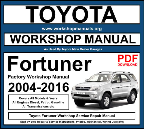 Toyota Fortuner Workshop Repair Manual