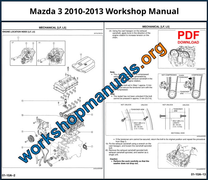 Mazda 3 2010-2013 Workshop Repair Manual Download PDF