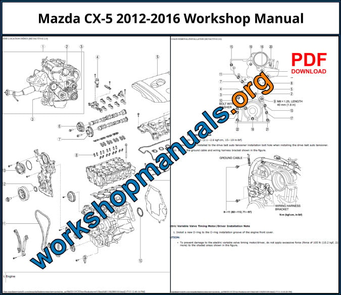 Mazda CX-5 2012-2016 Workshop Repair Manual Download PDF