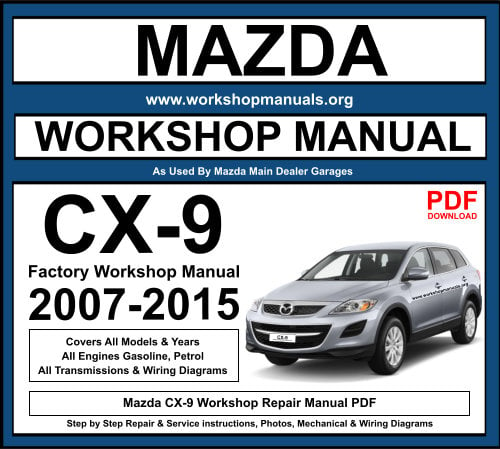 >> officiel Workshop Manual Service Réparation Mazda CX-9 2006-2015 