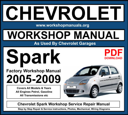 manuale officina workshop manual 2009-2012 CHEVR0LET Spark 