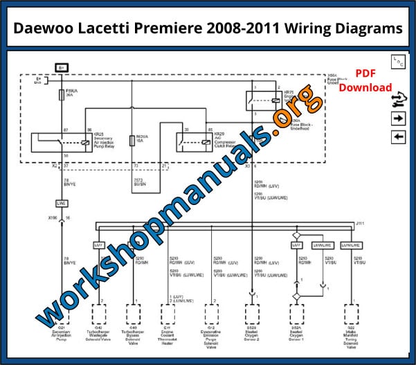Daewoo Lacetti Premiere 2008-2011 Wiring Diagrams
