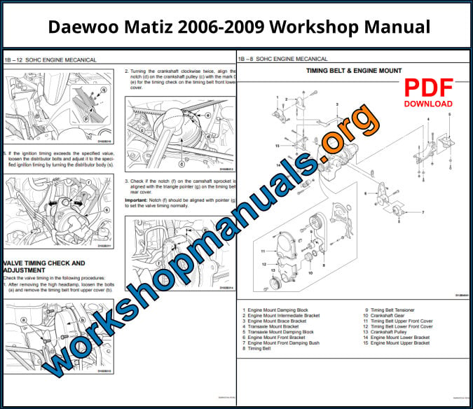Daewoo Matiz 2006-2009 Workshop Manual