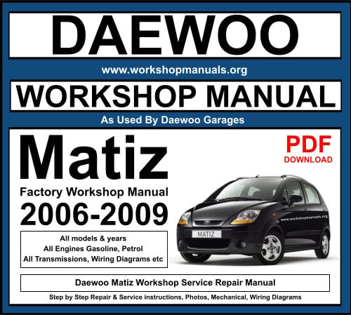 Daewoo Matiz Workshop Service Repair Manual