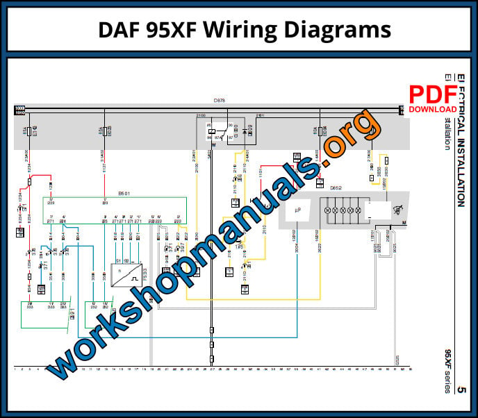 DAF 95XF Wiring Diagrams Download PDF