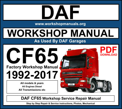 DAF CF65 Workshop Service Repair Manual