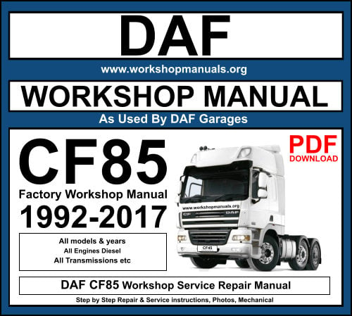 DAF CF85 Workshop Service Repair Manual