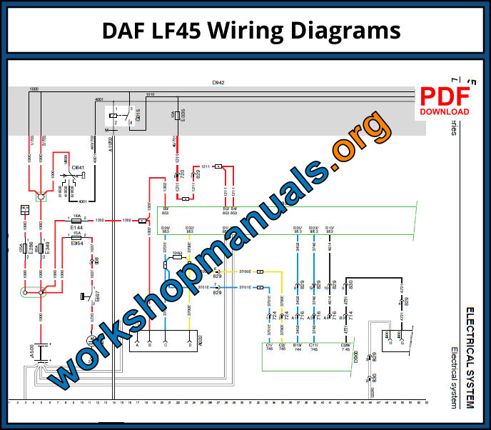 DAF LF45 Wiring Diagrams Download PDF