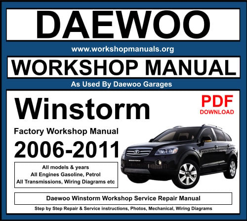 Daewoo Winstorm Workshop Service Repair Manual