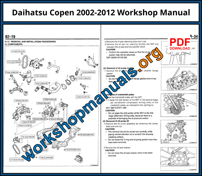 Daihatsu Copen 2002-2012 Wiorkshop Repair Manual Download
