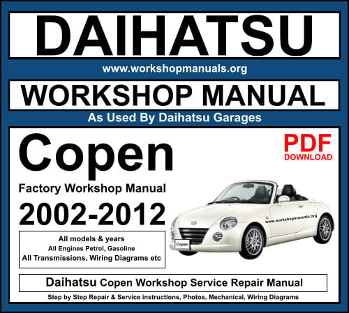 Daihatsu Copen Workshop Service Repair Manual Download PDF