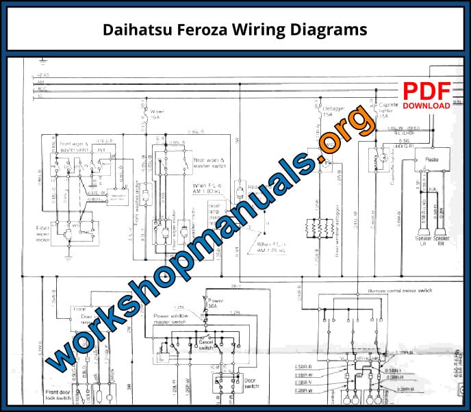Daihatsu Feroza F70 F75 F77 Wiring Diagrams