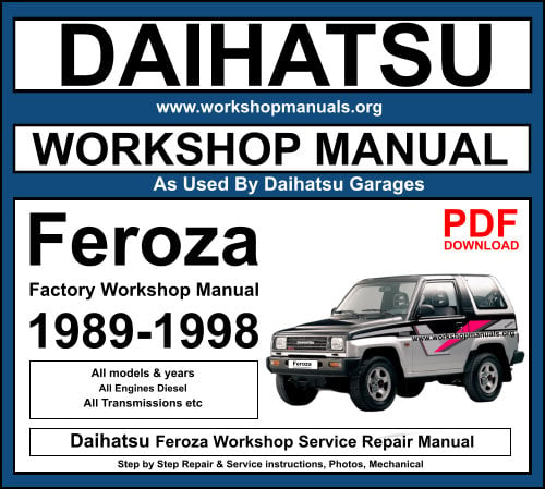 Daihatsu Feroza Workshop Service Repair Manual