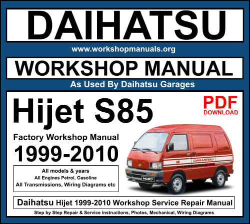 Daihatsu Hijet S85 Workshop Service Repair Manual