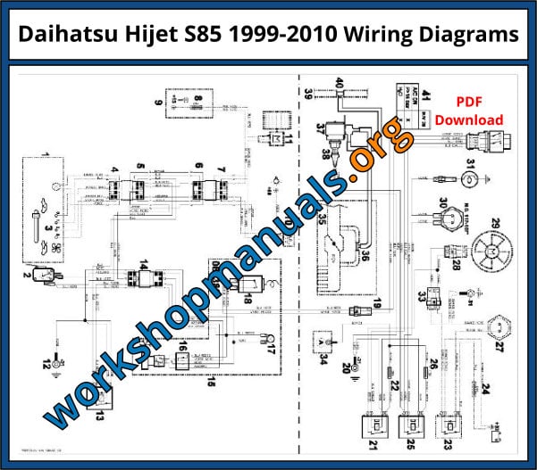 Daihatsu Hijet S85 1999-2010 Wiring Diagrams