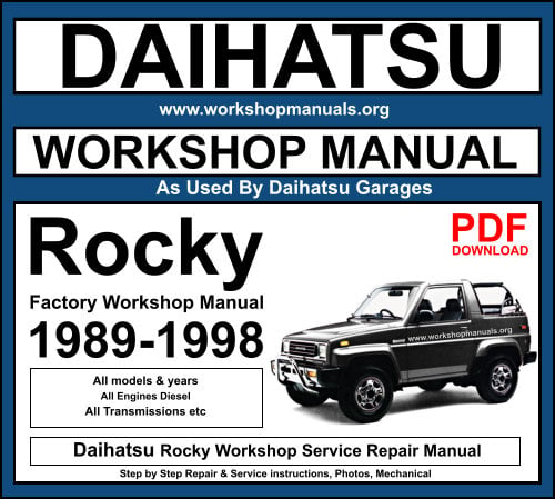 Daihatsu Rocky Workshop Service Repair Manual