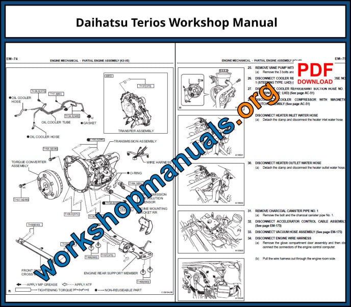 Daihatsu Terios Workshop Manual Download PDF