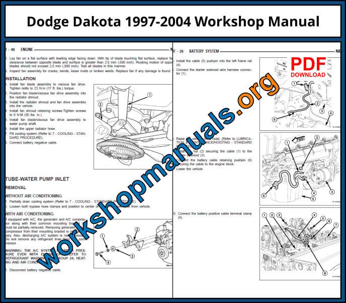 Dodge Dakota 1997-2004 Workshop Manual Download PDF