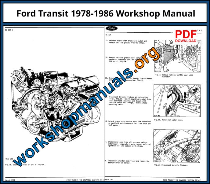 Ford Transit 1978-1986 Workshop Repair Manual Download
