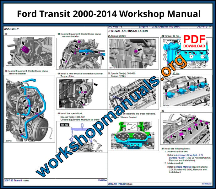 Ford Transit 2000-2014 Workshop Manual Download