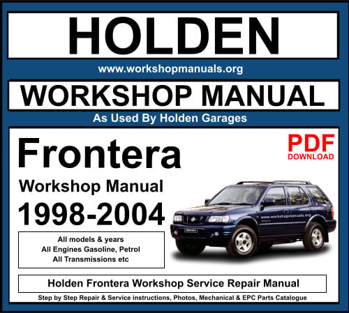 Holden Frontera Workshop Service Repair Manual