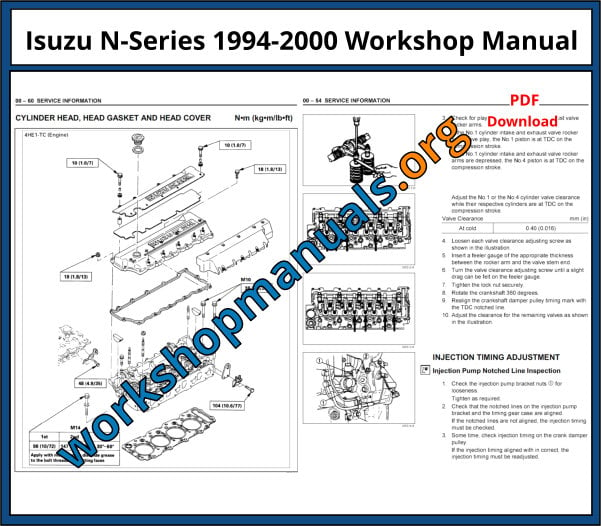 Isuzu N-Series 1994-2000 Workshop Manual