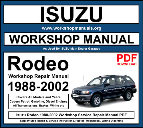 Isuzu Rodeo 1988-2002 Workshop Repair Manual Download PDF