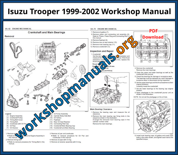 Isuzu Trooper 1999-2002 Workshop Manual