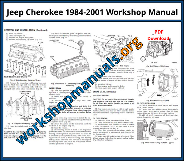 Jeep Cherokee 1984-2001 Workshop Manual