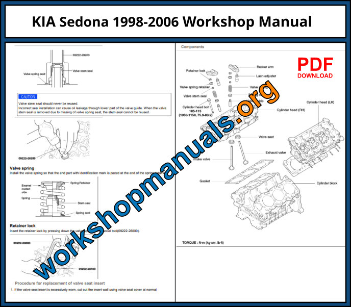 KIA Sedona 1998-2006 Workshop Manual